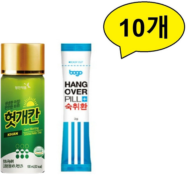 영진 헛개숙취세트 헛개칸 100ml + 숙취환 3g, 10세트