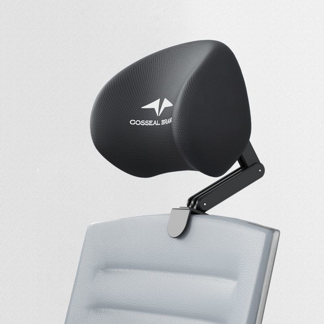 Precious Evyday 사무용 머리받침 탈부착 각도조절 의자 헤드레스트, 1개, 블랙