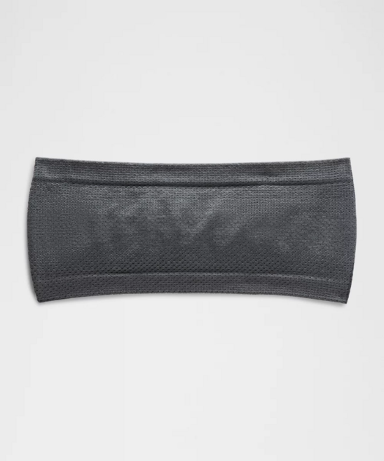 룰루레몬 심리스 와이드 헤드밴드 진그레이 헤어밴드 Headband 스포츠밴드 아모띠 러닝밴드, Black/Solar Grey 진그레이, 1개