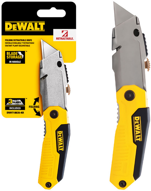 디월트 유틸리티 다용도 접이식 칼 캠핑 폴딩 나이프 DWHT10035, 1개