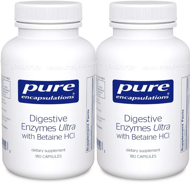 퓨어인캡슐레이션 소화 효소 울트라 베타인 HCL 캡슐, 180정, 2개 - 쿠팡