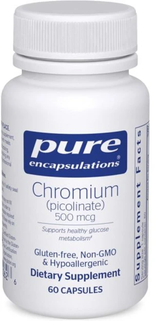 퓨어인캡슐레이션 Pure Encapsulations Chromium Picolinate 500 mcg - for Lipid & Carbohydrate Metabolism* -, 60 Count (Pack of 1) - 쿠팡