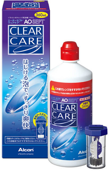 클리어케어 AO셉트 에이오셉트 컨택트렌즈 세척액 렌즈세척액 360mlx2개, 360ml, 2개