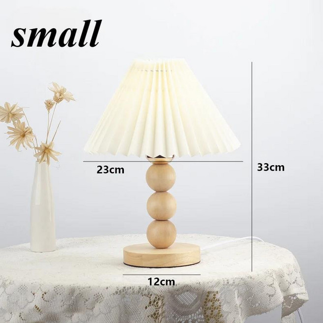 Ins 스타일 북유럽 미니멀리스트 모던 나무 책상 램프 창의적인 독서 장식 메이크업 침실 옆 야간 조명, 01 small, 01, 02 12W tricolor