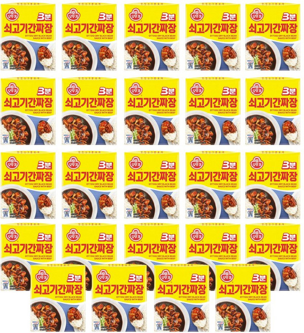 오뚜기 3분 쇠고기 간짜장, 24개, 200g