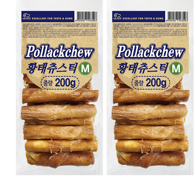 황태츄스틱M 1+1 중대형견용, 200g, 2개