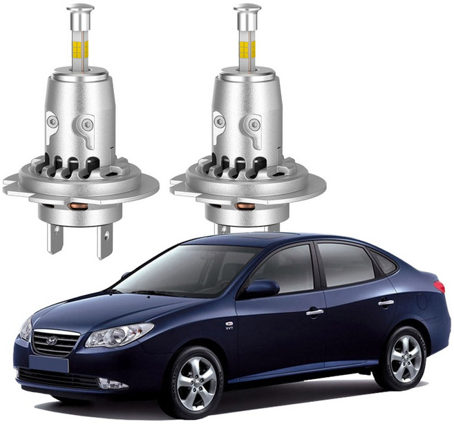 R7 5세대 360도 자동차 LED 전조등 전구 헤드라이트 H7 아반떼HD