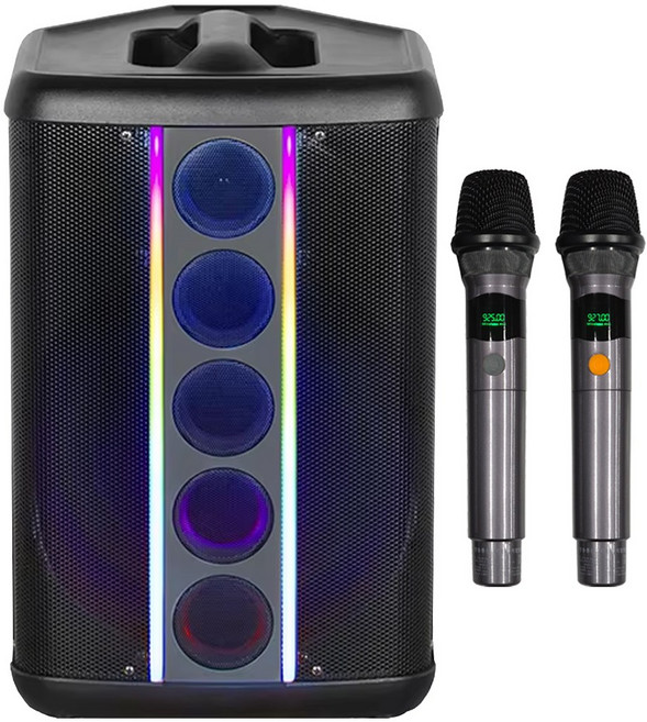 신흥몰 SHM-8000 충전식 블루투스 휴대용 이동식앰프 스피커 900MHz충전식무선MIC2 버스킹 연설 강의 행사 노래방용엠프 250W, 블랙