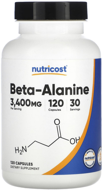 Nutricost 베타알라닌 3400mg 캡슐 120정(캡슐 1정당 850mg), Nutricost베타알라닌3400mg캡슐120정캡슐1정, 1개, 120정