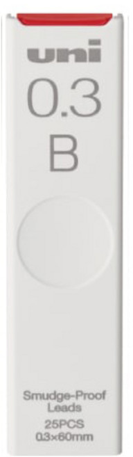 미쓰비시 유니 샤프심 스머지 프루프 UL-S 0.3 0.5 0.7, 0.3mm/B
