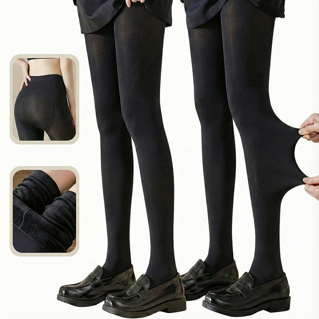 ZHEYE 여성 겨울용 보온 타이즈 겨울 융털 기모 레깅스 스타킹