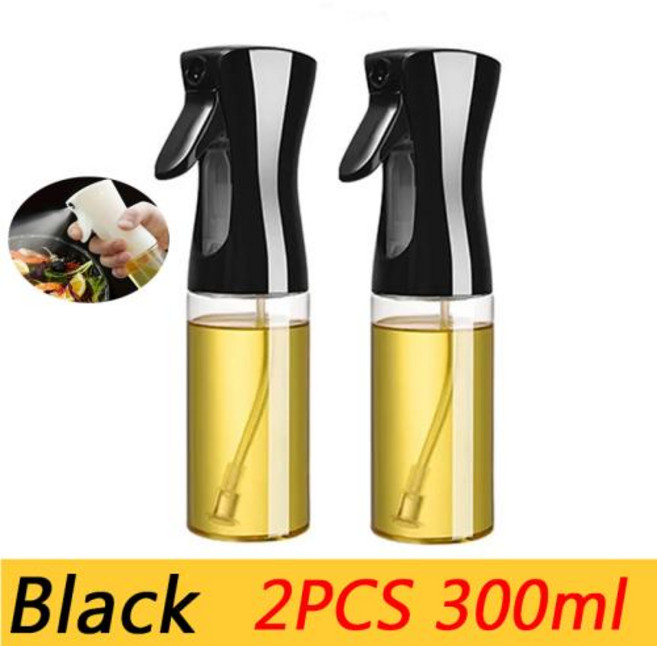 가정용 업소용 200ml 300ml 500ml 오일 스프레이 병 주방 요리 올리브 디스펜서 캠핑 바베큐 베이킹, 10)2PCS-300ml black