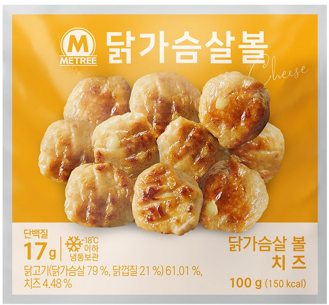 미트리 닭가슴살 볼 치즈, 100g, 7개