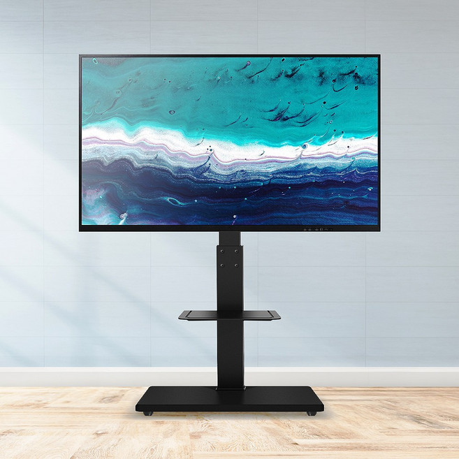 티비거치대 tv스탠드 55인치 엘지 삼성 호환 65인치 티비다이 모니터 받침대 70인치 거실용 회의실 매장용, 1개