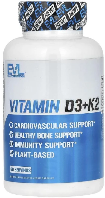 EVL 비타민D3 Vitamin K2 메나퀴논 캡슐 60정 - 쿠팡