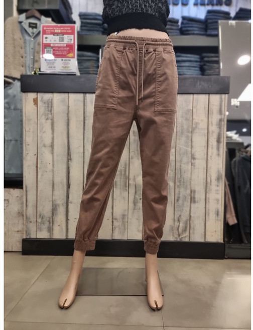 버커루 여성 텐셀 코튼 스판 퍼티그 조거 슬림 배기 팬츠 가성비 짱 면 바지56 B235PT920P