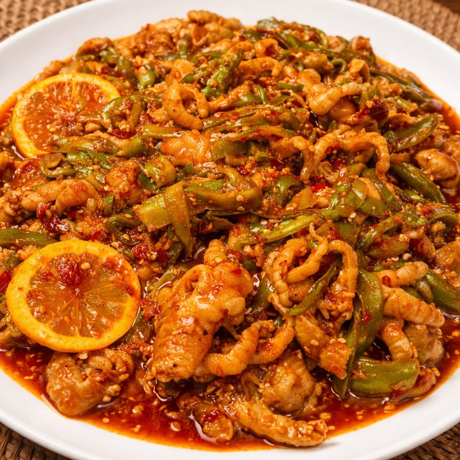 한국식양념 보통맛 레몬무뼈닭발 500g 레몬닭발 궁채닭발냉채, 1개