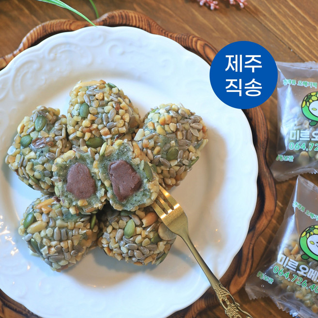 제주미르오메기떡 견과류오메기떡, 55g, 30개