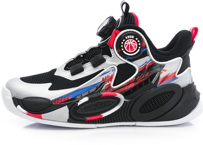 固特異【雷霆風暴】童款旋轉扣緩震籃球鞋-黑紅 GAKR68310