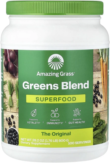 몸관리하세요 겨울입니다 Amazing Grass Greens Blend 슈퍼 푸드 800g(1.76lb) 특별관리진행 - 쿠팡