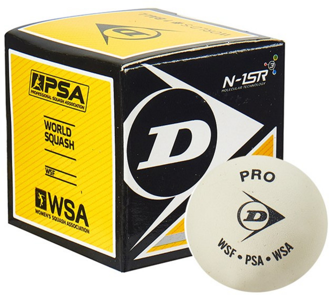 던롭 스쿼시 볼 시합구 유리 코트 용 낱개, 1개