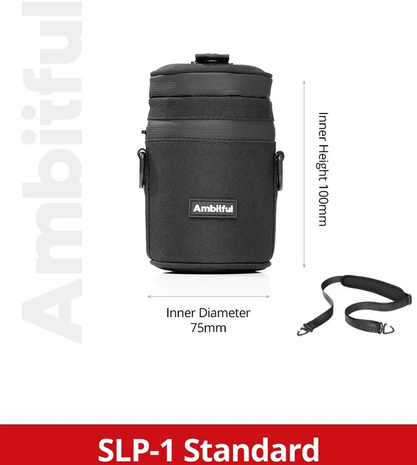 새로운 AMBITFUL 카메라 렌즈 가방 Drawstring S M L 크기 Canon Sony Nikon DSLR 배럴 케이스 후크 포함, 01 Upgrade SLP-1
