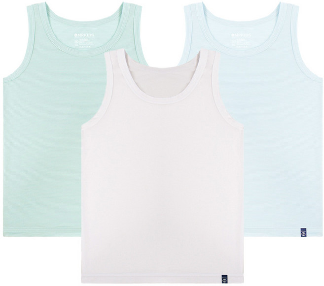 엠알키즈 남아용 파인인견 런닝 3종세트