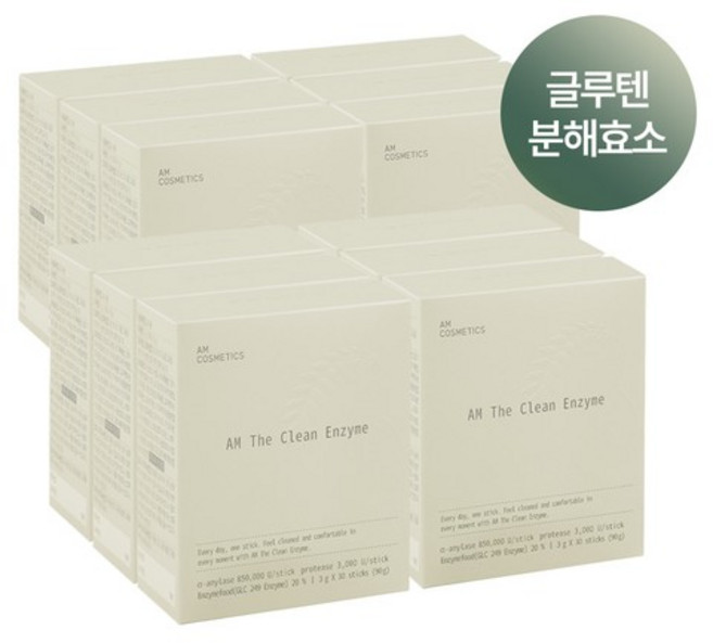 에이엠코스메틱 에이엠 더 클린 효소 12박스 X 30포, 90g