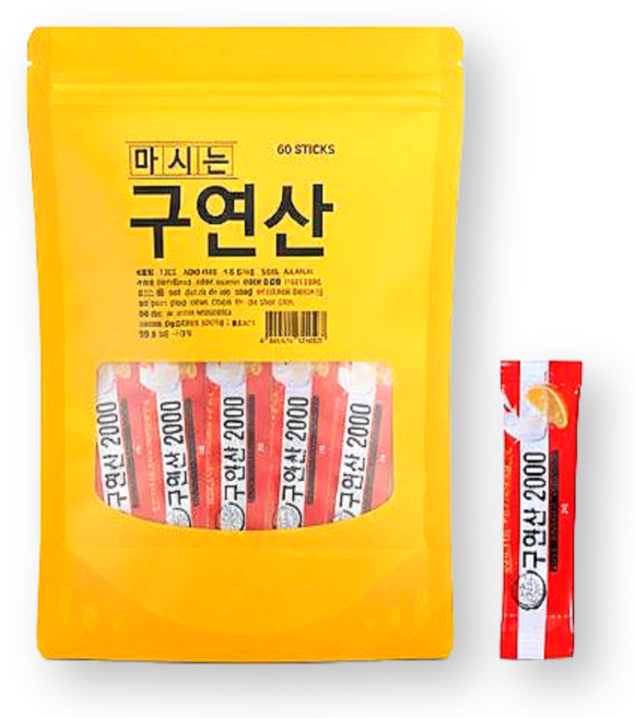 FNC 마시는 편리한 구연산 분말스틱 오스트리아 식용구연산, 60개, 2g