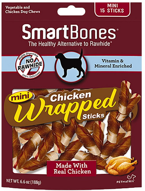 스마트본 치킨랩 스틱 미니 강아지 간식 15p, 치킨, 1개, 188g