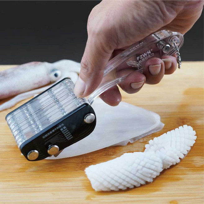 돼지 껍데기 기계 벌집 고기누름판 육류 껍질 칼집 연육기 해산물 양념, 2. 6날 3MM+5MM