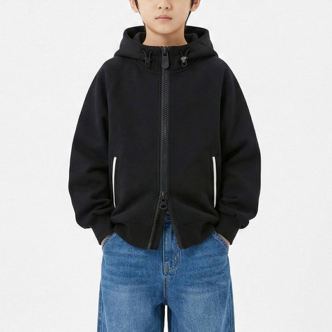 지디오 주니어 남아 후드 집업 점퍼 투웨이 지퍼 자켓 봄 가을 초등학생 아우터