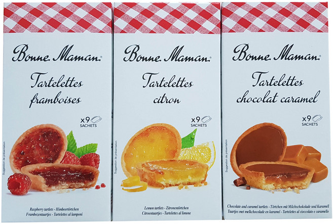 본마망 라즈베리 레몬 초콜릿 카라멜 타르트 9개입 3종 세트, 135g, 3개