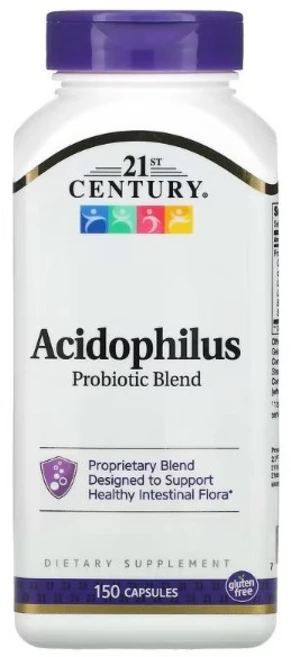 21st Century 애시도필러스 프로바이오틱 혼합물 캡슐 150정, 1개 - 쿠팡