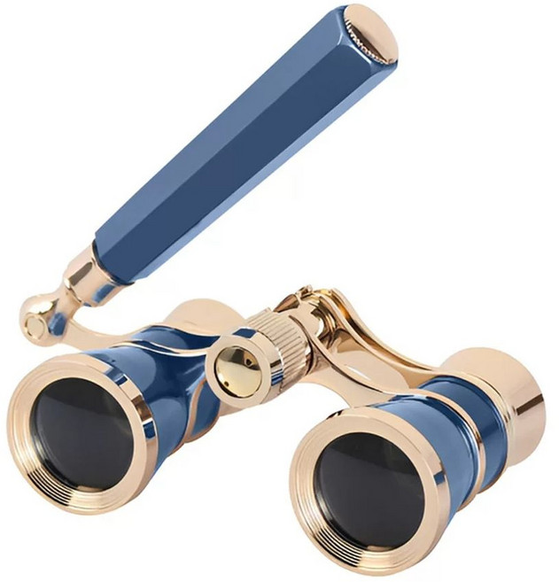 에센바흐 오페라 글라스 44691 블루 성인용 스노우 4441 1 3x25 글래머 금색, N. 금도금 처리된 파란색 손잡이