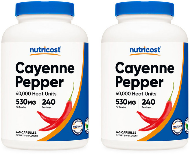 뉴트리코스트 케이엔페퍼 카옌페퍼 530mg 240캡슐 2병, 240정, 2개