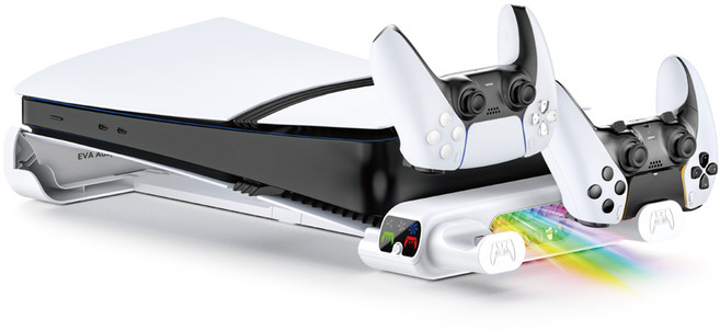 PS5 프로 슬림 스탠드 쿨러 수평 거치대 TOKLUCK, 1개