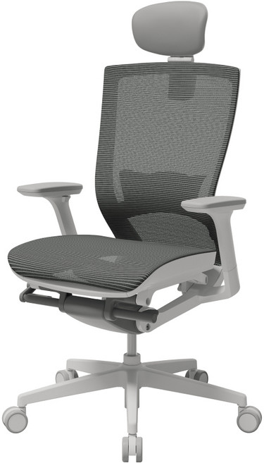 SIDIZ T50 AIR 人體工學椅 多功能調節辦公電腦椅, 淺灰(+藍色座套)