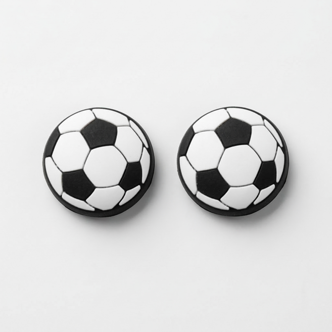 PS5 듀얼센스 / 스팀덱 / 엑스박스 호환 축구공 모양 조이스틱 스틱커버 캡, 1세트, 동일색상, 범용