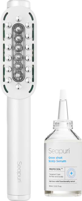 씨퓨리 그로우샷 EMS 두피 마사지기, 그로우샷 기기 + 앰플 1개