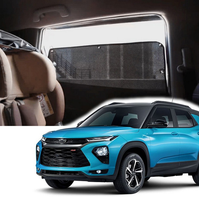 썬블럭 햇빛가리개 커튼 차박 트레일 블레이저 (20년~현재) 1+2열, 1+2열 검정 트레일블레이저 CW143, 1세트