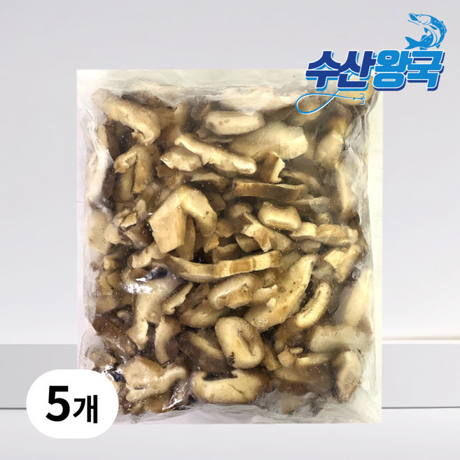 수산왕국 냉동 표고버섯 슬라이스, 5개, 1kg