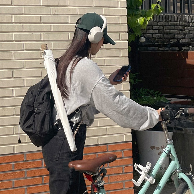 스튜디오아구아 감성 장양산 장우산 경량 심플 우양산 양우산 크로스 우산집 UV 자외선차단 사무라이우산 우산커버 우산 겸 양산 우산가방