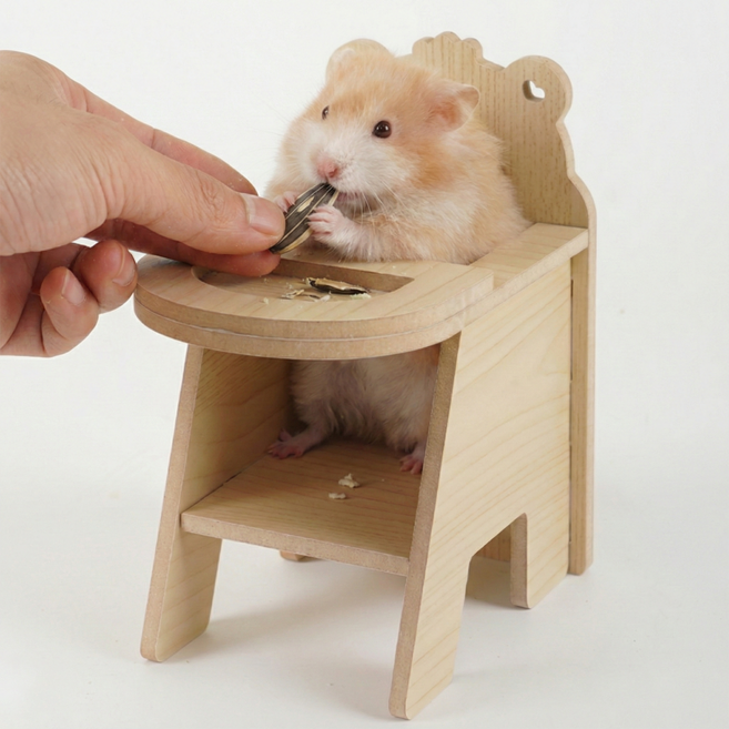 [1+1] 조립식 우드 식판체어 햄스터식탁 햄스터밥그릇 햄스터 sc0+006CH