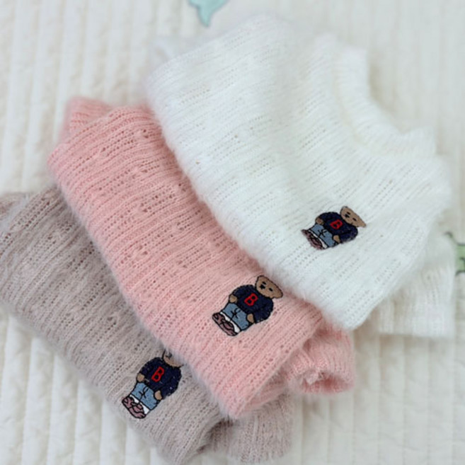 그녀의펫05 밀크곰돌이니트/강아지옷, 1개, 베이지