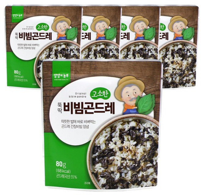 고소한 뚝딱 비빔곤드레 80g, 5개
