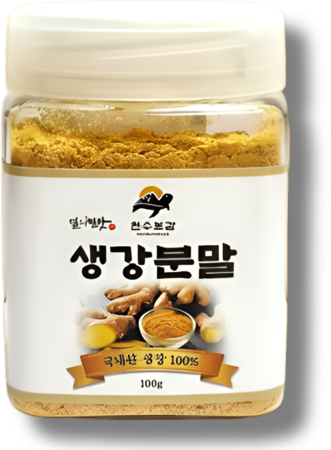 천수보감 100% 국산 생강 분말 가루 파우더 100g 생강효능 성분 진저롤 쇼가올, 1개