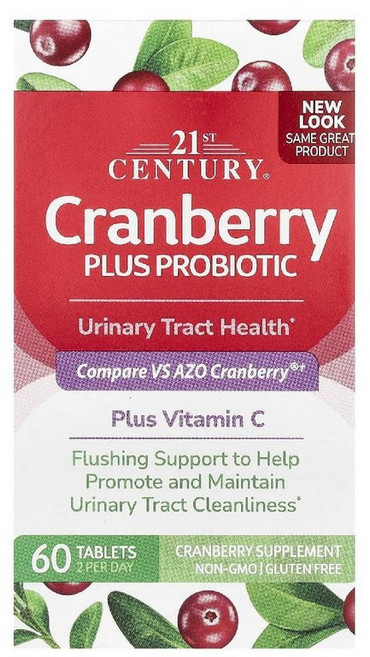 21st Century 크렌베리 프로바이오틱 크랜베리분말 cranberry probiotic 60정, 1개, 120g