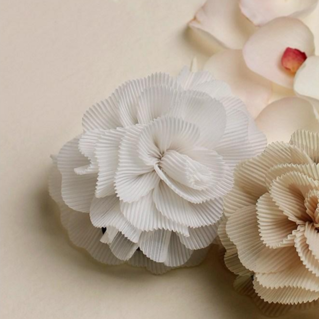 [초콜리트쥬얼리] 그레이스 왕꽃 8컬러 플리츠 플라워 올림머리 반묶음 헤어 집게핀