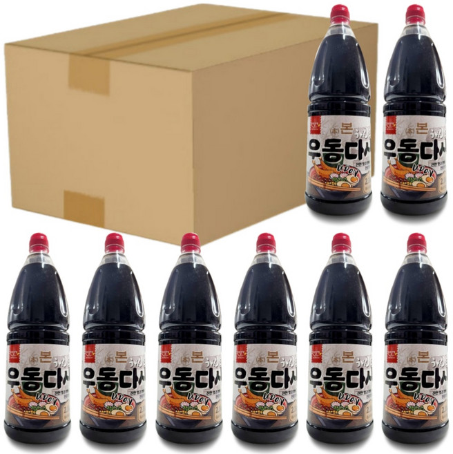 본 우동다시 2.1kg X 8통 (1box) 미담채 우동장국 우동소스, 8개